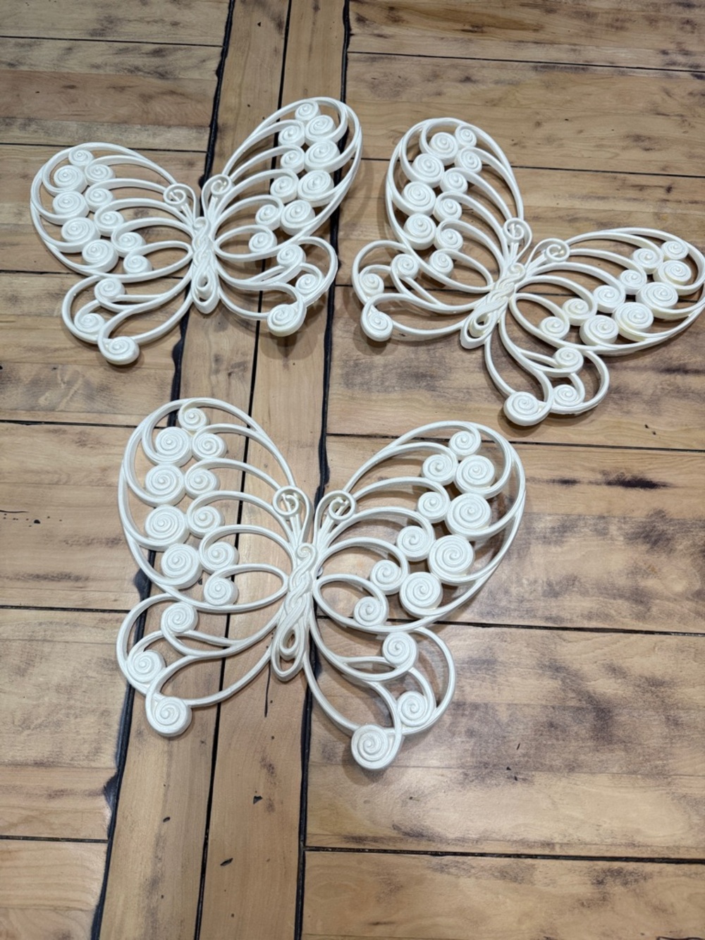 Vintage Butterfly Wall Decor: Burlwood Mid-Century Modern (3) - Picture 2 of 5